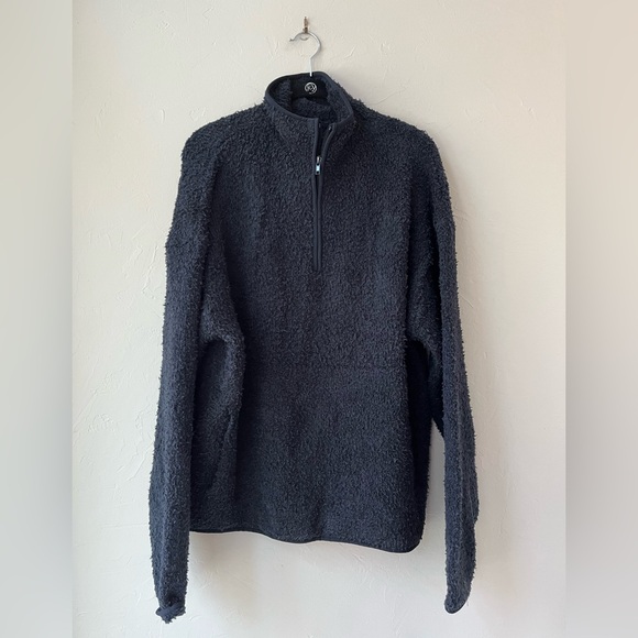 NEW SKIMS COZY KNIT HALF ZIP PULLOVER ONYX L/XL - Picture 4 of 5